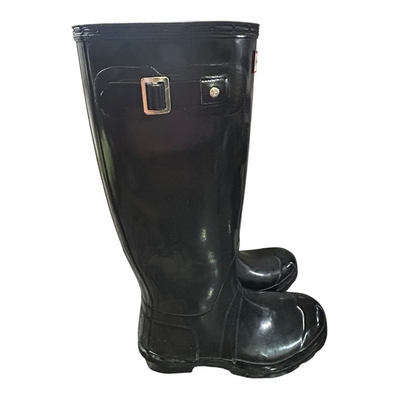 Hunter Classic Glossy Black Waterproof Boots size 6 - Picture 8 of 10
